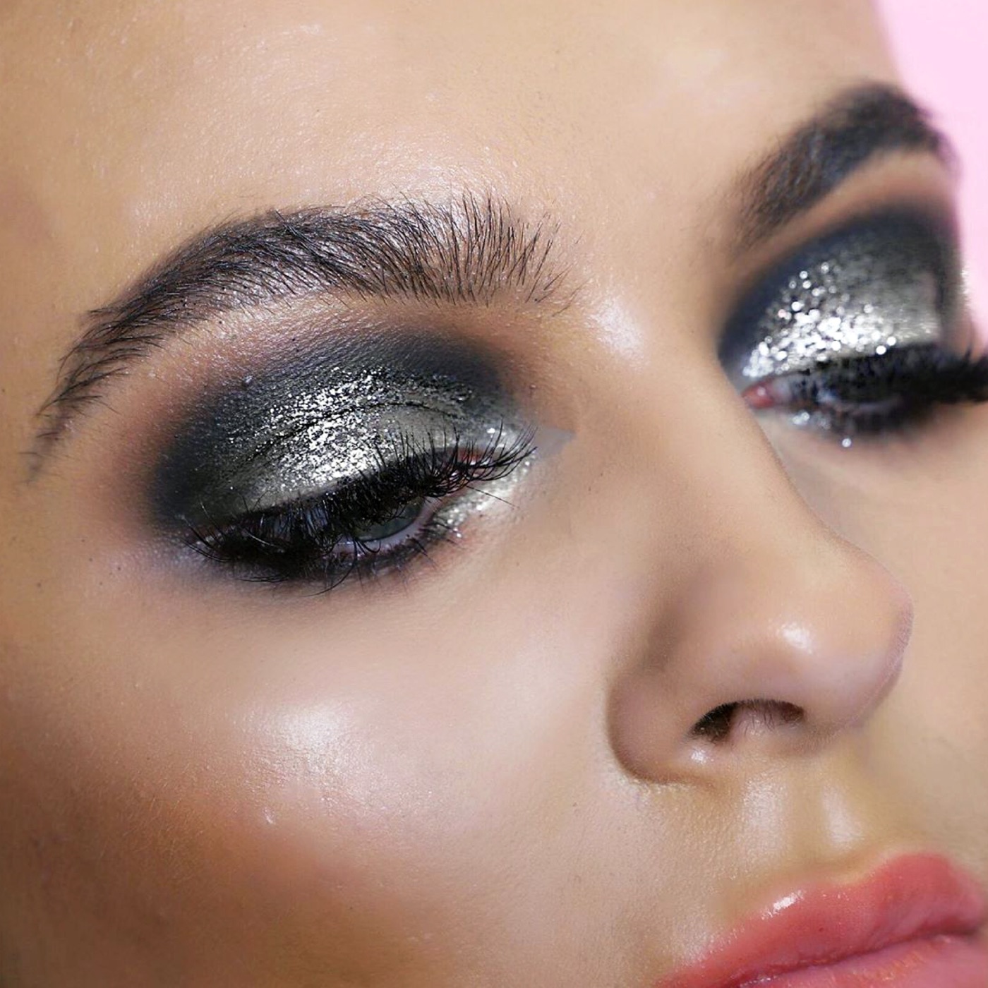 Molten Metal Glitter Eyeshadow in Arabella, worn