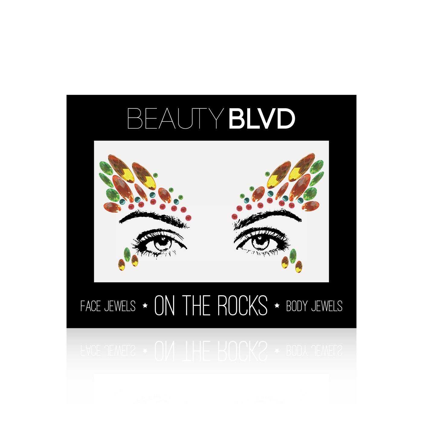 On The Rocks Face & Body Jewels in Amber, Product